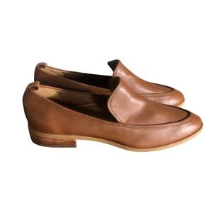 Susina brown leather slip on loafer shoes Sz 8.5M